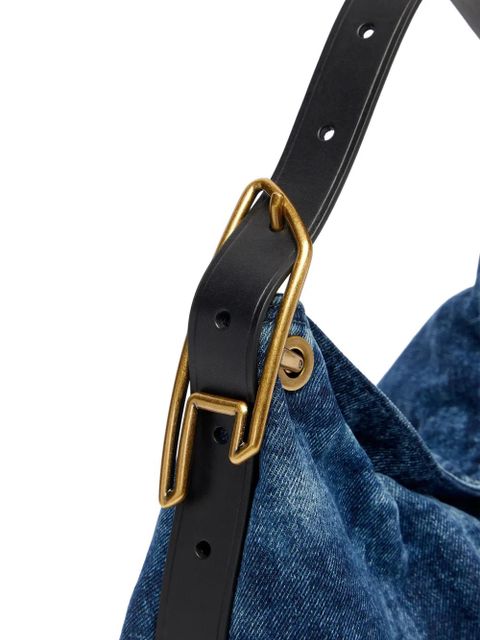 Diesel D-Line denim shoulder bag - Blue