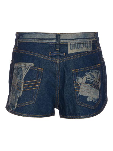 Jean Paul Gaultier denim printed mini shorts - Blue - zdjęcie produktu nr 2