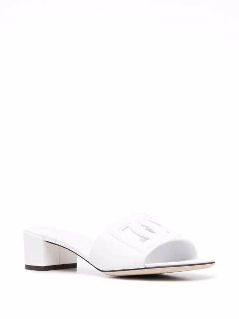 Dolce & Gabbana 40mm DG-logo mules - White - zdjęcie produktu nr 2