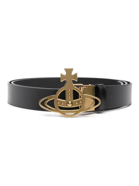 Vivienne Westwood Orb-buckle leather belt - Black - zdjęcie produktu nr 1