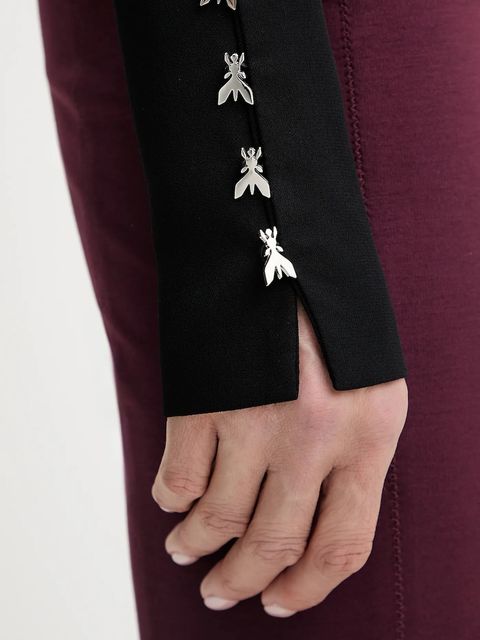 Patrizia Pepe koszula damska kolor czarny regular z kołnierzykiem klasycznym 8C0761 A8I1