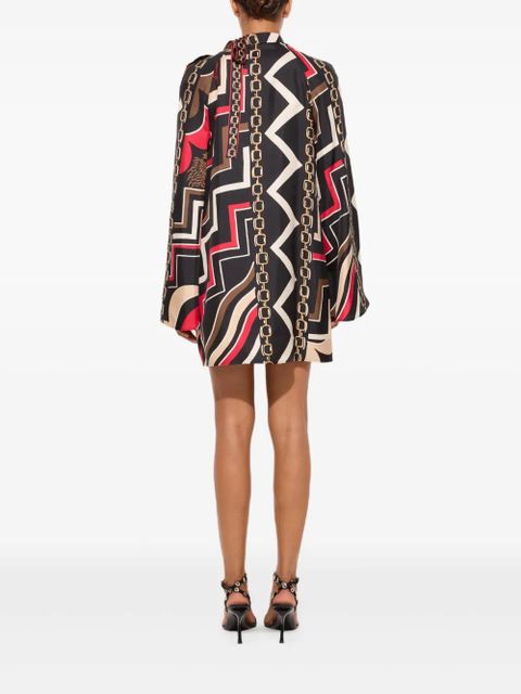 PUCCI Istrice-print silk mini dress - Black