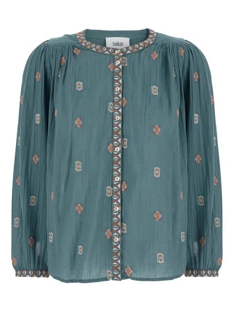 Ba&Sh Daphne embroidered button-up blouse - Blue - zdjęcie produktu nr 1