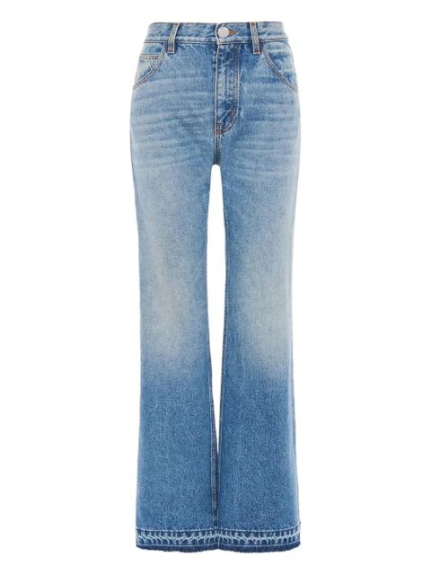 Chloé frayed-hem flared jeans - Blue - zdjęcie produktu nr 2