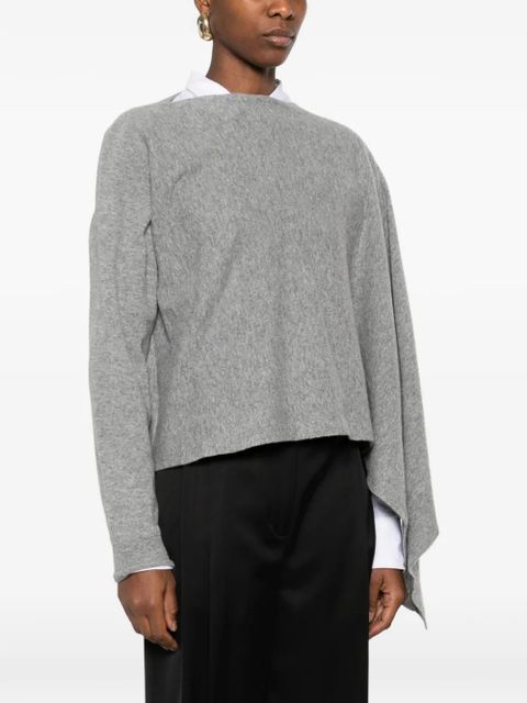Jil Sander JIL CAPE W ONE SLEEVE VOLCANIC GLASS - 030 - VOLCANIC GLASS