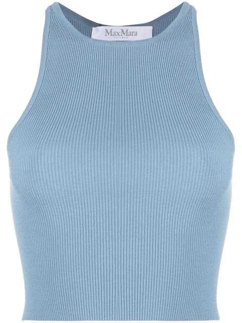Max Mara knitted racerback tank top - Blue - zdjęcie produktu nr 1