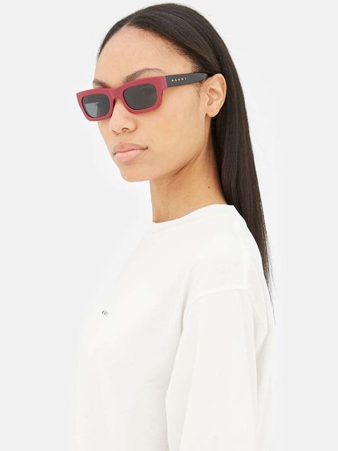 Marni okulary przeciwsłoneczne Kawasan Falls Bordeau kolor bordowy EYMRN00019.004.KFK