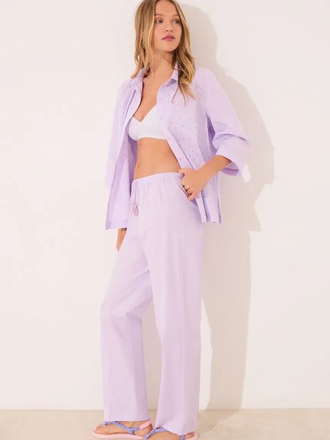 women'secret piżama damska kolor fioletowy bawełniana 3592401 - zdjęcie produktu nr 1