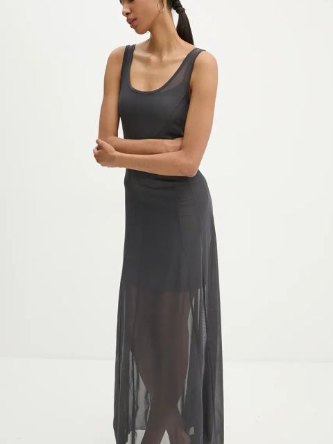 Gestuz sukienka kolor szary maxi dopasowana 10909463