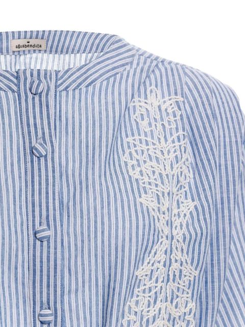 Agua By Agua Bendita Isolda Batik striped blouse - Blue