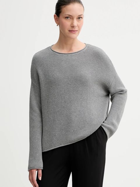 Marc O'Polo sweter bawełniany damski kolor szary 508605960171 - zdjęcie produktu nr 1