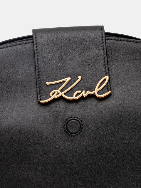 Karl Lagerfeld torebka skórzana K/SIGNATURE kolor czarny B1W30059