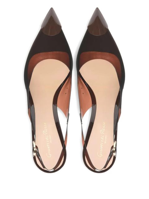 Gianvito Rossi 85mm Diana slingback heeled pumps - Brown