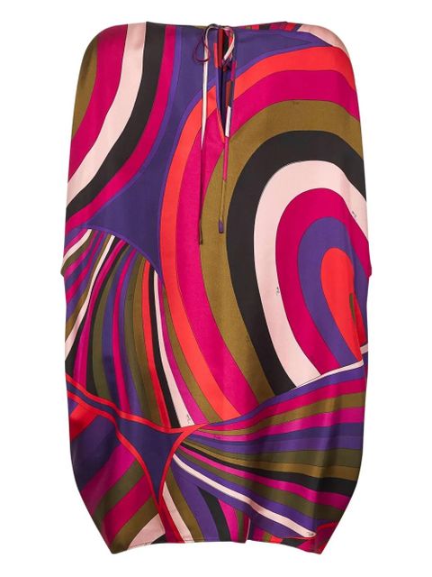 PUCCI abstract-pattern print cape dress - Purple - zdjęcie produktu nr 2