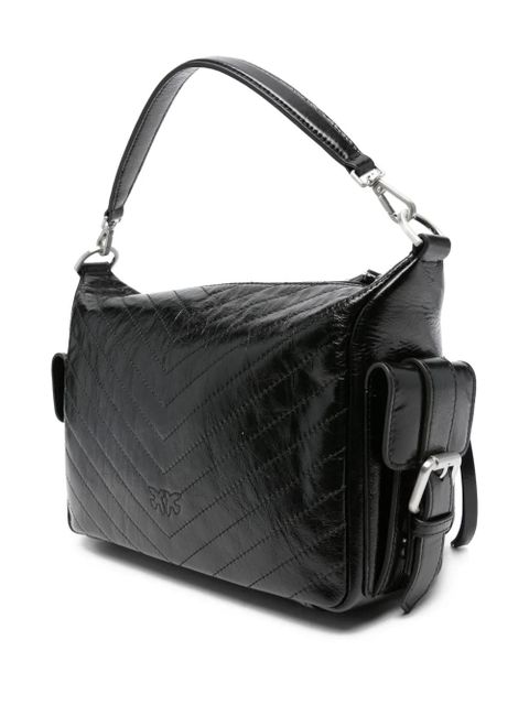 PINKO quilted pocket satchel - Black
