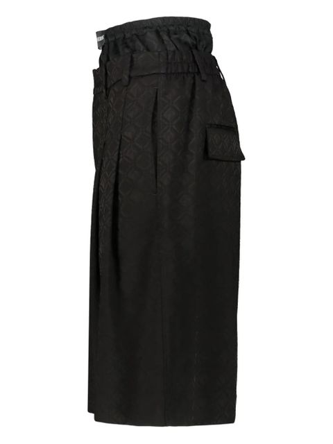 Marine Serre Moon Diamand jacquard shorts - Black - zdjęcie produktu nr 2