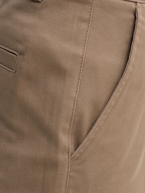 Sisley spodnie damskie kolor brązowy szerokie high waist 4AI6LE03G