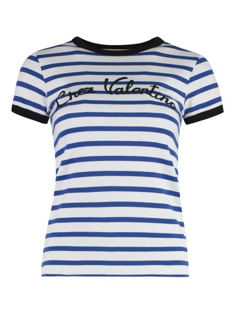 Valentino Garavani striped jersey T-shirt - Blue