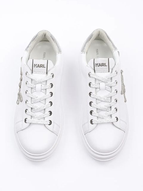 Karl Lagerfeld sneakersy skórzane KAPRI kolor biały KL62511G