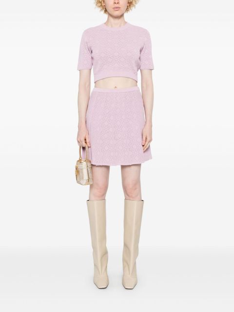 Givenchy logo-knit crop top - Pink - zdjęcie produktu nr 2