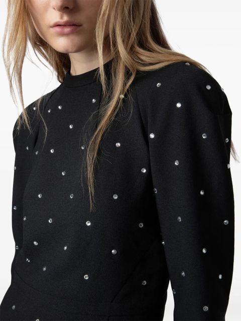 Zadig&Voltaire Racia crystal-embellished minidress - Black