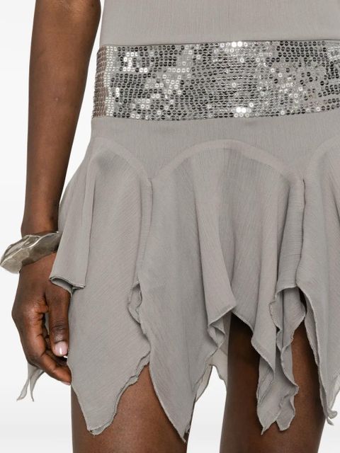 Gimaguas Leila sequin-embellishment mini dress - Grey