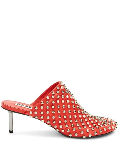 Jil Sander studded mules - Red - zdjęcie produktu nr 1