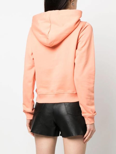 Diesel logo-patch drawstring hoodie - Orange