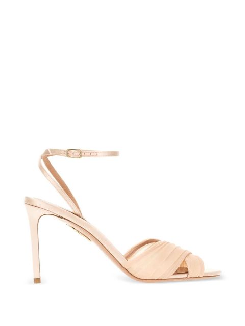 Aquazzura ruched-strap sandals - Neutrals - zdjęcie produktu nr 1