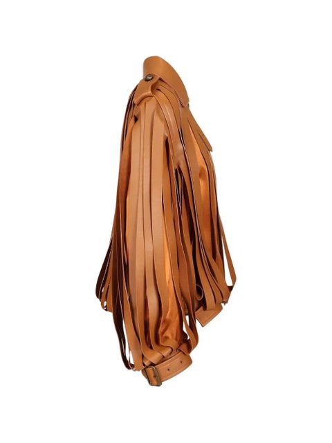 LOEWE fringed leather jacket - Orange