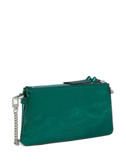 PINKO metallic calfskin chain bag - Green - zdjęcie produktu nr 2