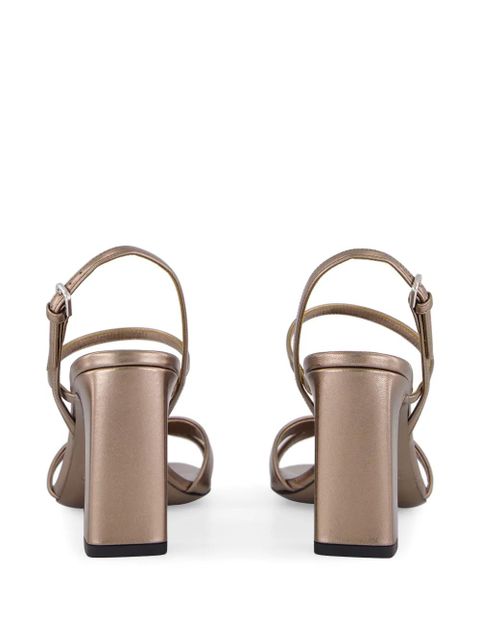 Jimmy Choo Elsy metallic-finish sandals - Brown