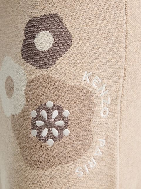 Kenzo spódnica z wełną kolor beżowy mini rozkloszowana FF62JU6003CR - zdjęcie produktu nr 2