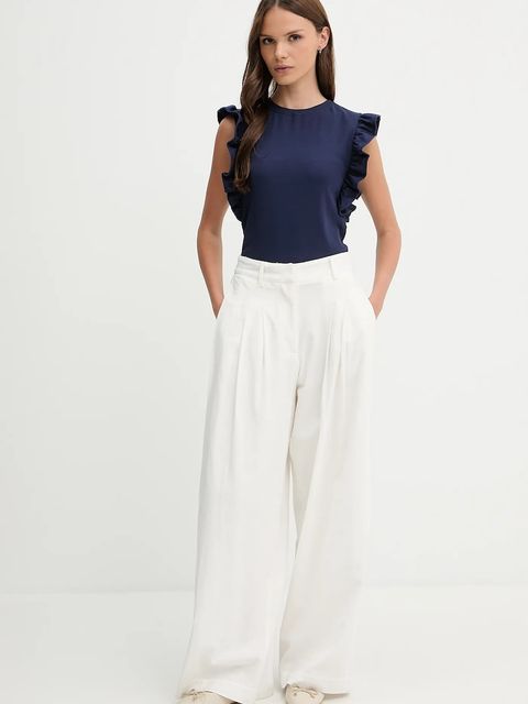 United Colors of Benetton top damskie kolor granatowy 3FMED10A3