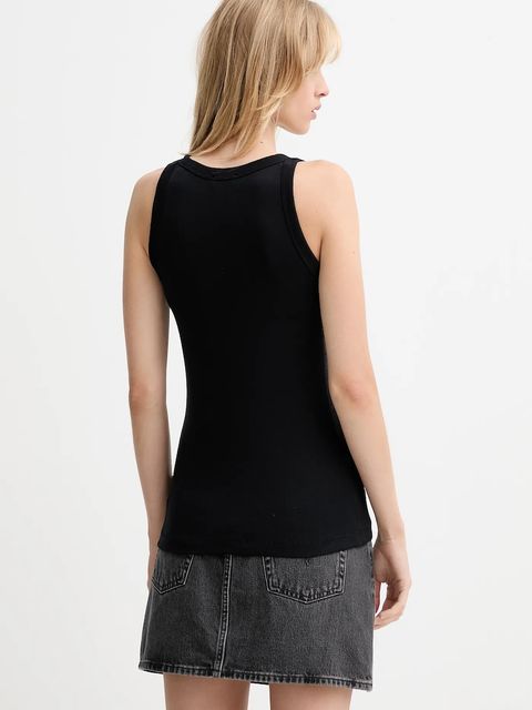 Marc O'Polo top bawełniany kolor czarny B01211250011