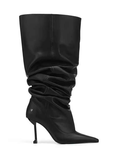 Naked Wolfe kozaki skórzane Vern damskie kolor czarny na szpilce Vern Nappa Prince Leather Black - zdjęcie produktu nr 1