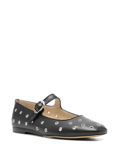 Le Monde Beryl eyelet-studded ballet flats - Black