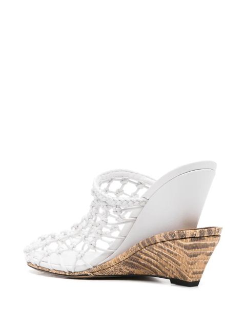 Jacquemus 100mm Les Doubles Tresses mules - White