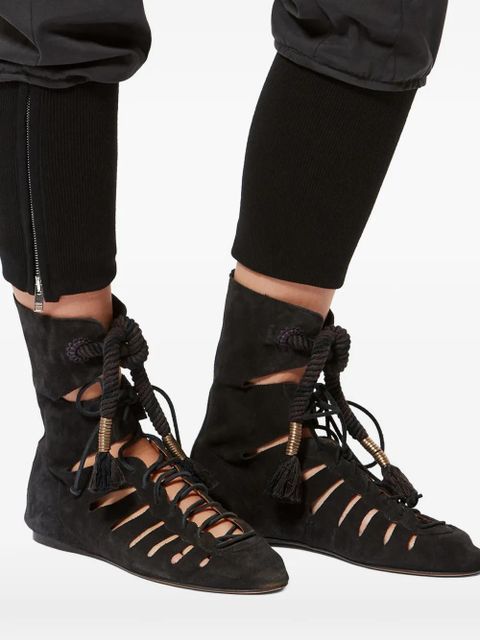 ISABEL MARANT Liade high-top leather boots - Black - zdjęcie produktu nr 2
