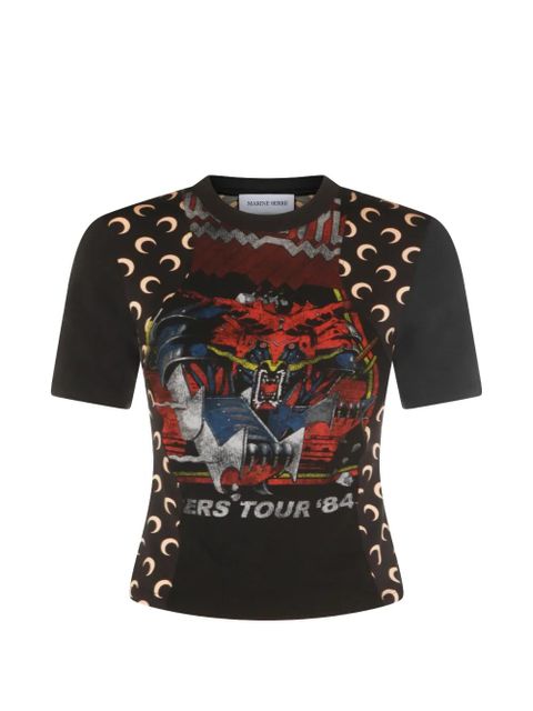 Marine Serre graphic-print T-shirt - Black - zdjęcie produktu nr 1