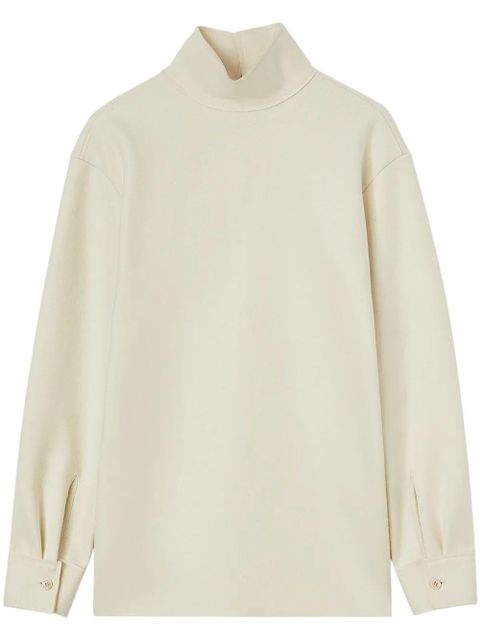 Jil Sander high-neck wool top - White - zdjęcie produktu nr 1