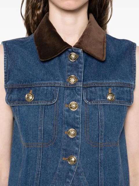 SANDRO denim gilet - Blue