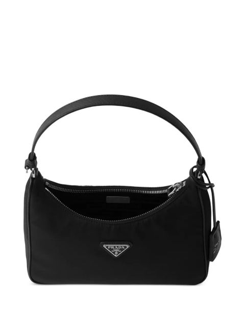 Prada mini Re-Edition 2005 triangle-logo tote bag - Black