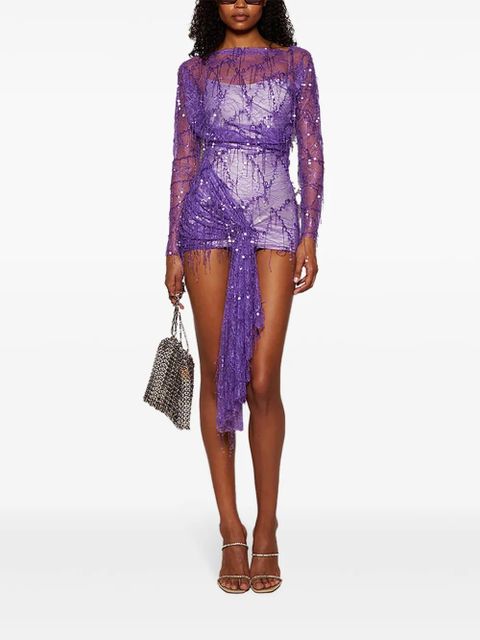 Christopher Esber Enceased Beaded Ivy Lace dress - Green - zdjęcie produktu nr 2