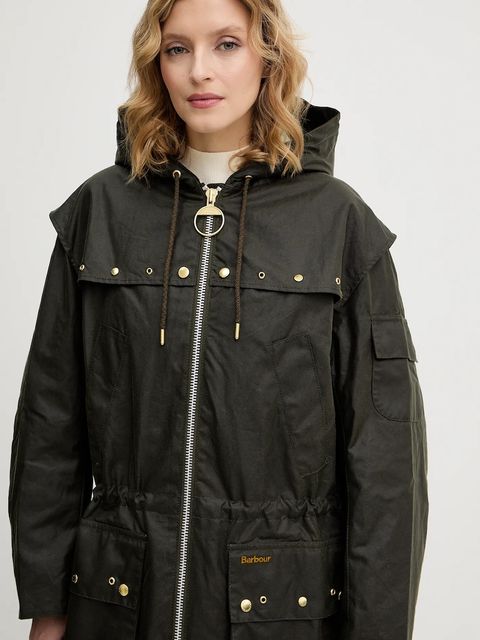 Barbour kurtka bawełniana Aberford kolor zielony przejściowa LWX1520