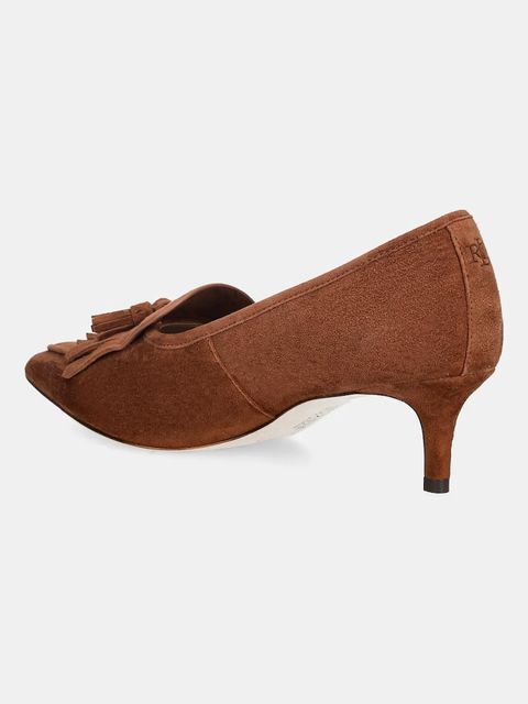 Lauren Ralph Lauren szpilki zamszowe Adrienne Klt kolor brązowy 802P04172002