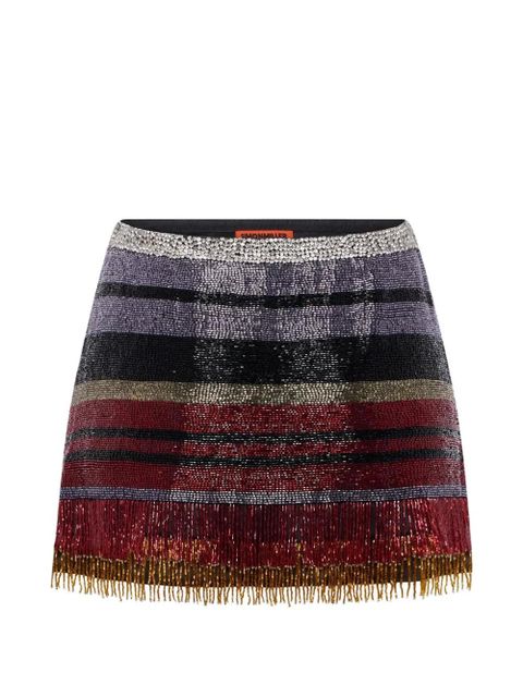 Simon Miller beaded striped mini skirt - Red - zdjęcie produktu nr 1
