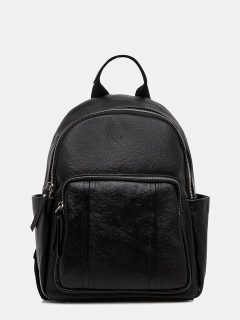 Answear.LAB plecak skórzany damski kolor czarny mały gładki - zdjęcie produktu nr 1