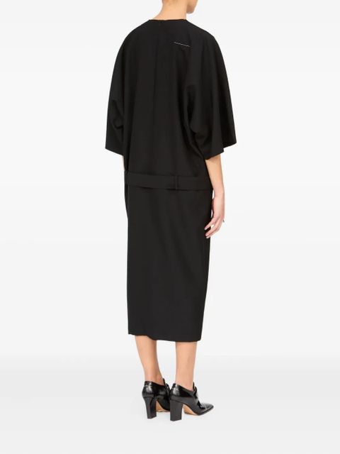 MM6 Maison Margiela belted midi dress - Black