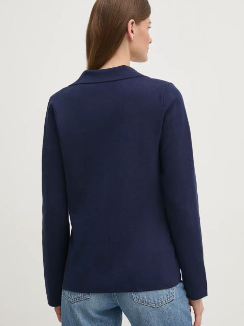 Sisley marynarka kolor granatowy jednorzędowa gładka 1194M602H